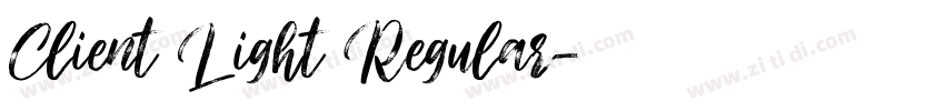 Client Light Regular字体转换